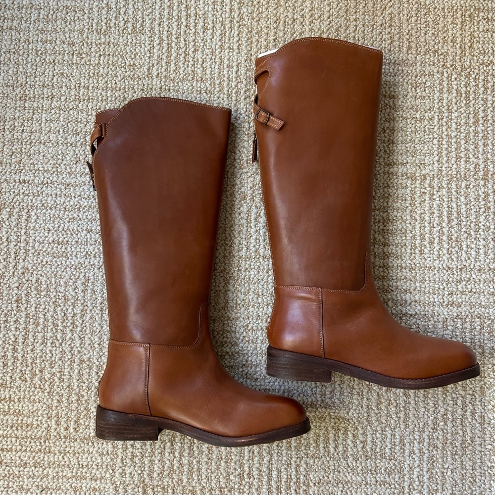 Free People Everly Equestrian Tall Boots in Saddle Tan - Size 38/8 - Picture 9 of 16